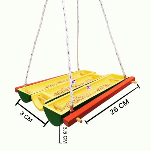 Bamboo Bird Feeder by Areva Farms | hanging for balcony grill | Perfect for Balcony, Garden, or Outdoor Use