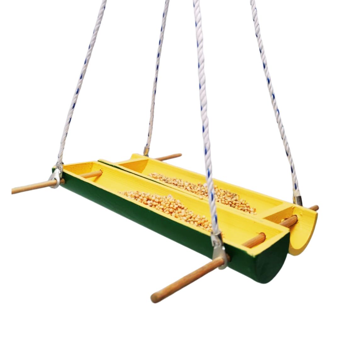 Bird Feeder With Gifting Pouch | Bamboo Bird Feeders Pack of 10 | Bamboo Bird Feeder by Areva Farms | Bird feeder hanging for balcony grill