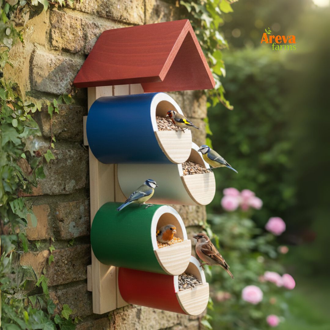 Pocket Bird House Feeder | Wall-Mounted Wooden Birdhouse | Balcony, Garden & Home Décor | Eco-Friendly Gift for Nature Lovers
