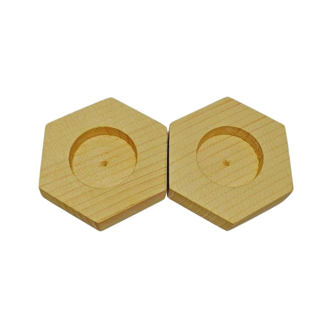 Eco-Friendly Tealight Candle Gift Set | 10 Scented Tealight Candles with 2 Free Hexagon Bamboo Candle Holders