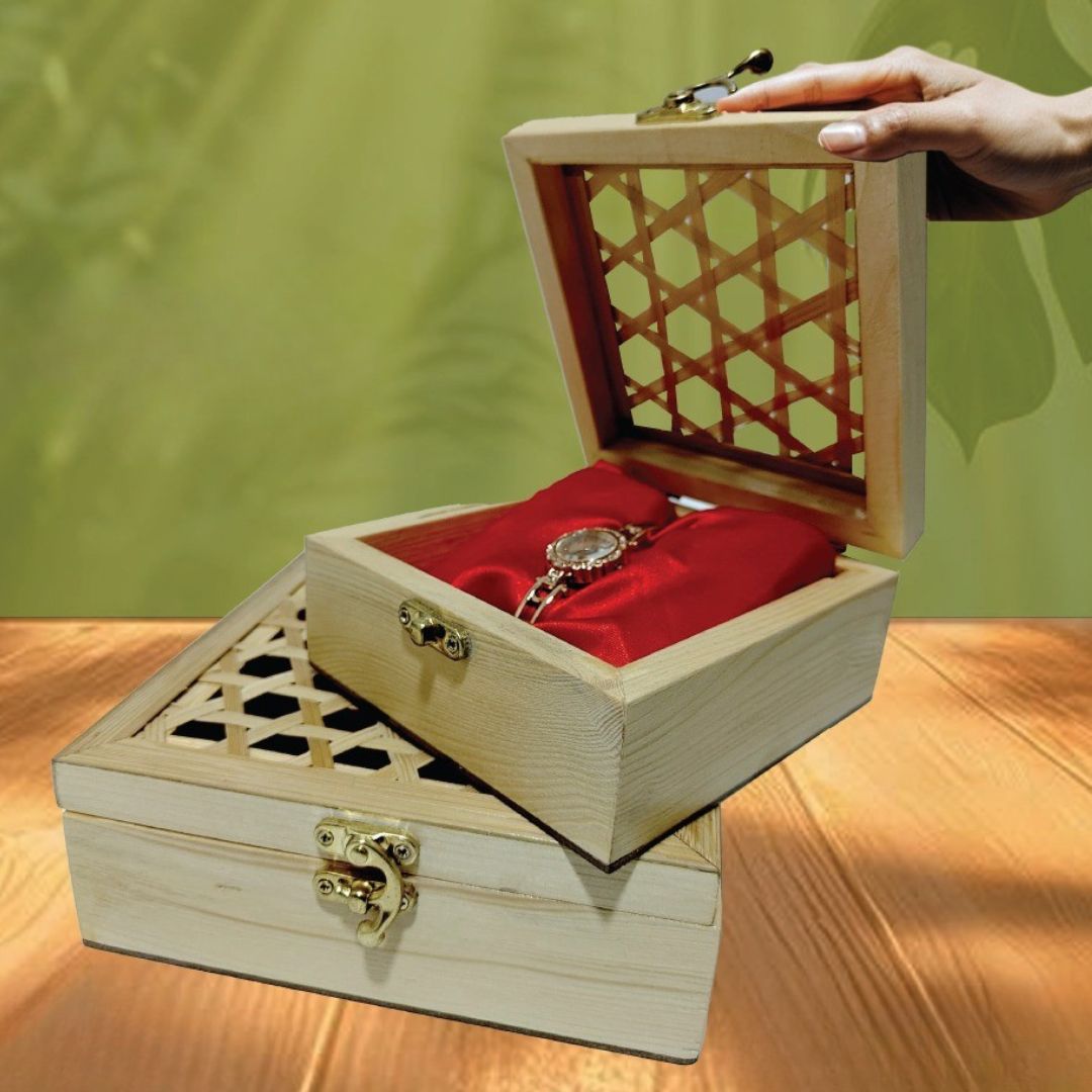 Areva’s Handcrafted Wooden Gift Boxes – Pine Wood Gifting Boxes in 2 Sizes | Areva | Bulk Order Only