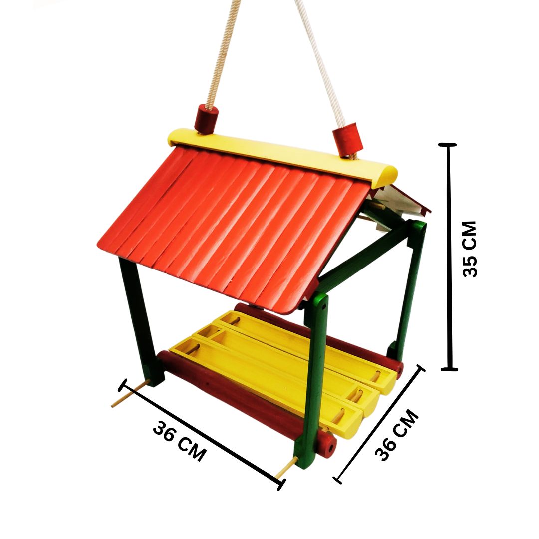 Bird Feeder | Bird Feeder Combo Pack | Bamboo Bird Feeder by Areva Farms | Bird feeder hanging house | Bird feeder hanging for balcony grill | (Combo Pack)