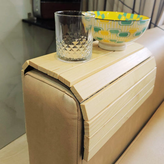 Areva’s Couch Tray – Made of Pine Wood | Flexible Table for Snacks, Drinks & Remotes |  Fits Most Sofas | 43x27 cm – Areva