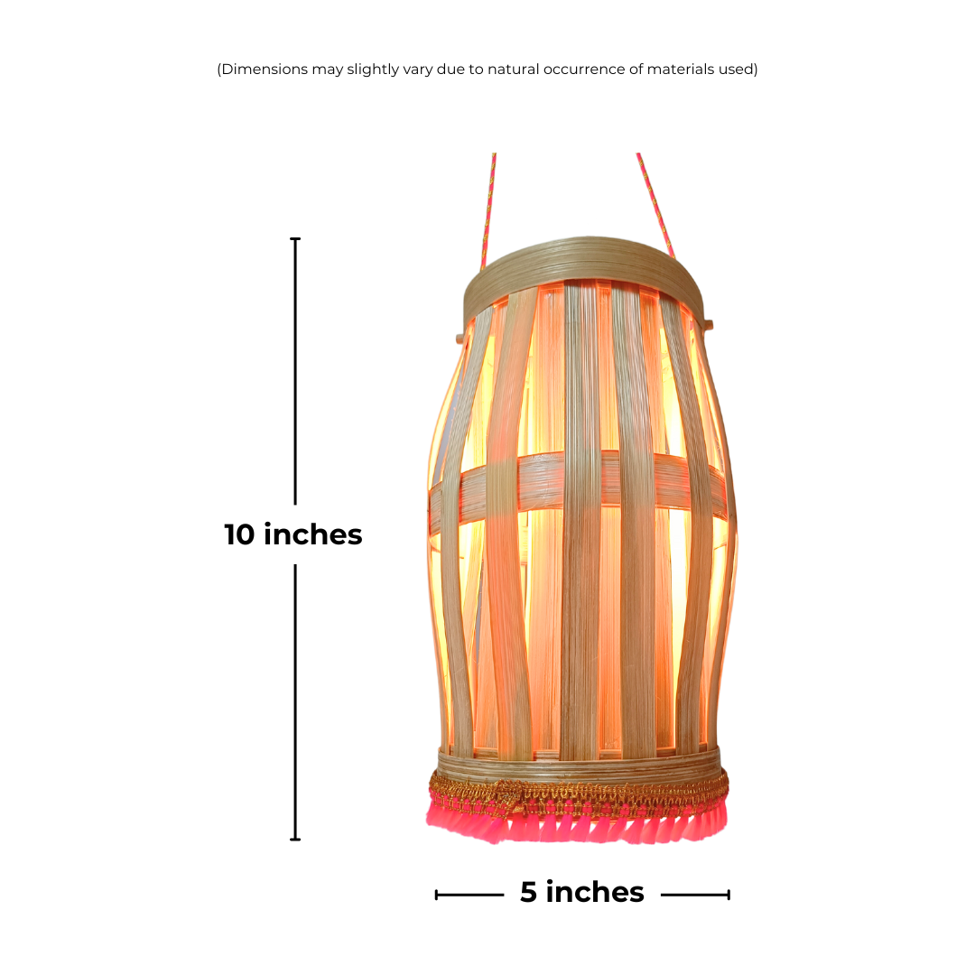 Handcrafted Bamboo Dholki Lamp