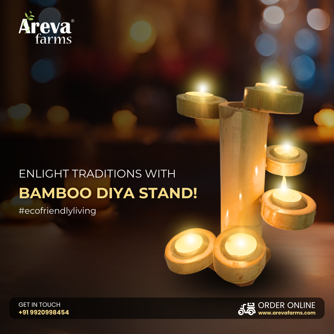 Ecofriendly Bamboo Diya Stand