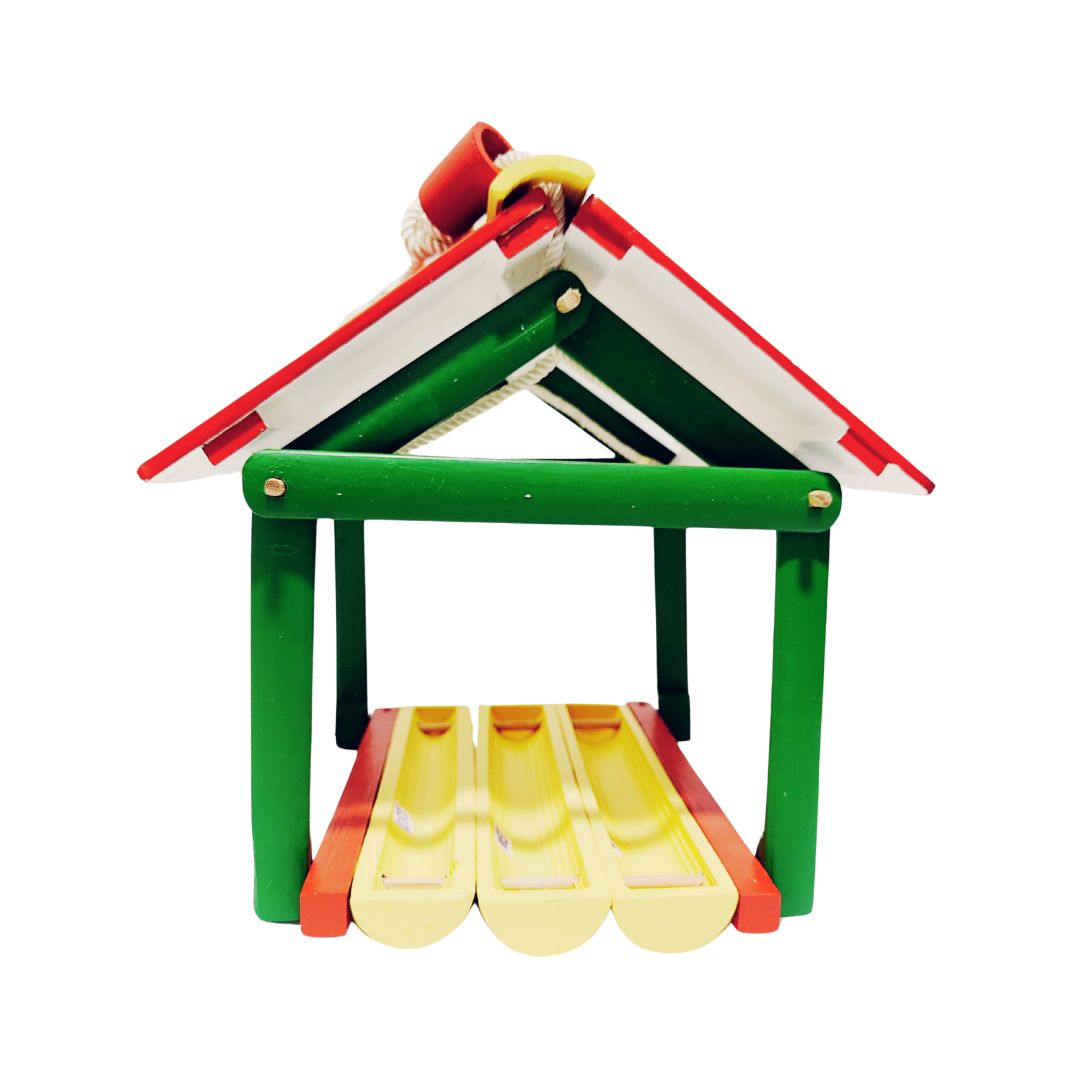 Bird Feeder | Eco-Friendly Bamboo Bird Feeder by Areva Farms | Feeder for Small Birds | Perfect for Balcony, Garden, or Outdoor Use (Set of 1)