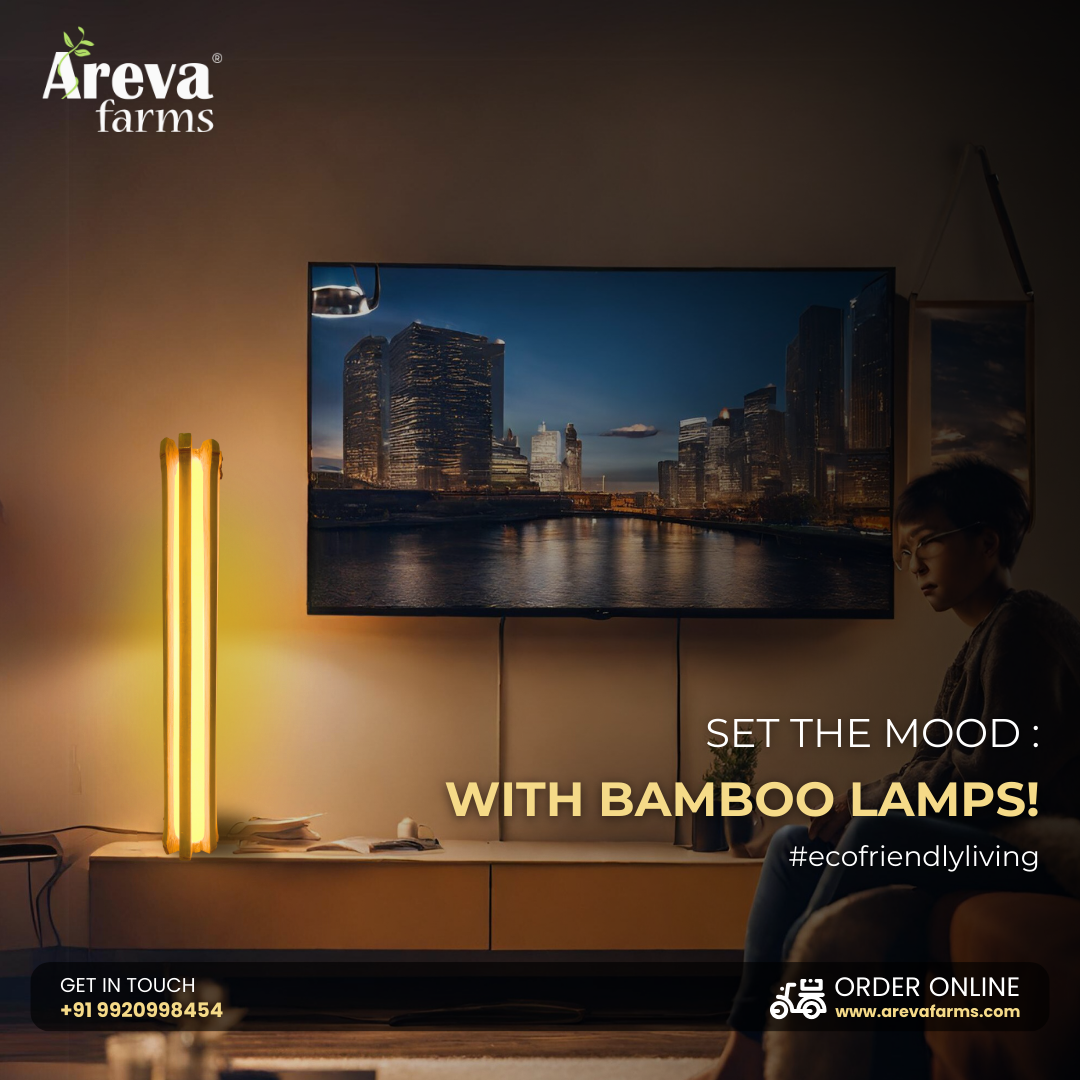 Eco-friendly Bamboo Tower Lamp